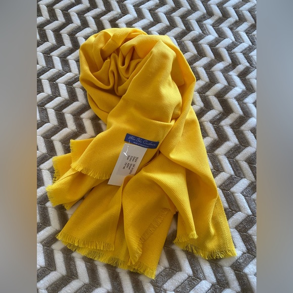 Oversized 100% Mongolian cashmere scarf Blue Sky factory - Picture 3 of 9